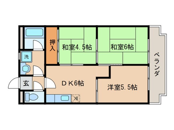 山本グランドハイツの物件間取画像